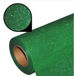 Flexfolie - PU - Plotterfolie mit Glitzereffekt 25 cm x 20 cm - grün