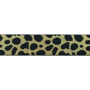 Gummiband ca. 40 mm - Animalprint-Gepard  - goldfarben