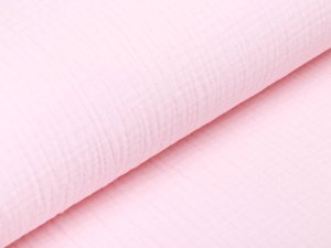 Musselin Baumwolle Triple Gauze - uni helles rosa