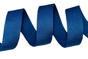 Gurtband Baumwolle 5 Meter Rolle - 30 mm - uni blau