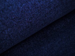 Wollstoff - meliert dunkles blau