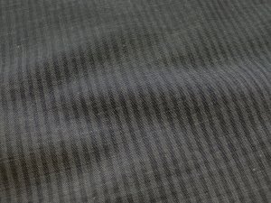 Webware Leinen - Baumwolle - gestreift - grau - blau