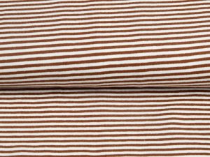 Jersey Yarn Dyed - Streifen - weiß-braun