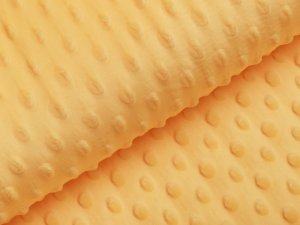 Wellnessfleece Minky mit Noppenprägung - uni gelb