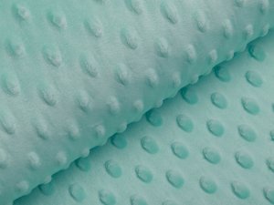 Wellnessfleece Minky mit Noppenprägung - uni mint