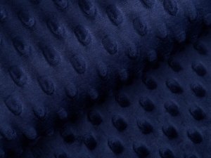 Wellnessfleece Minky mit Noppenprägung - uni navy