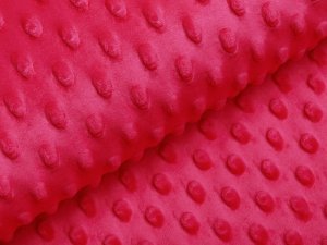 Wellnessfleece Minky mit Noppenprägung - uni pink