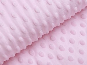 Wellnessfleece Minky mit Noppenprägung - uni zartes rosa