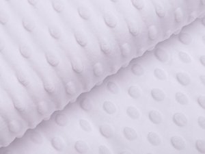 Wellnessfleece Minky mit Noppenprägung - uni weiß