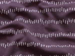 Jersey - aufgereihte Streifen - mauve
