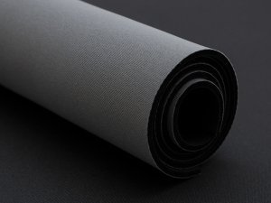 Wasserabweisender Stretch-Neopren Doubleface Coupon ca. 50 cm x 70 cm ca. 3 mm - uni grau