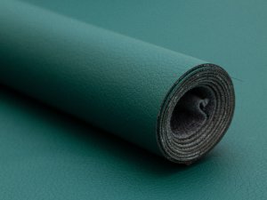Struktur Kunstleder Coupon ca. 50 cm x 70 cm - uni waldgrün