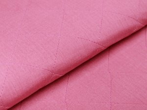 Musselin Double Gauze Rautenstepper - uni rosa