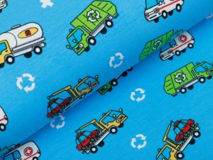 Jersey - verschiedene Nutzfahrzeuge - blau