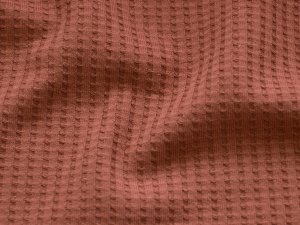 Leichter Waffeljersey - uni rotbraun