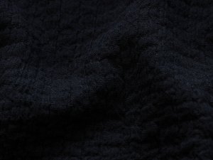 Musselin gesmokt Baumwolle - Double Gauze - uni schwarz