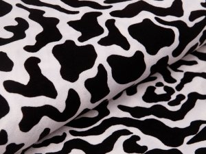 Jersey Viskose - Animalprint - weiß/schwarz