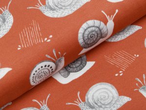 Jersey Swafing Lets`s Rain again - verregnete Schnecken - terrakotta