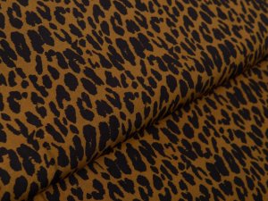 Webware Viskose Swafing Pauline - Animalprint - dunkles ocker