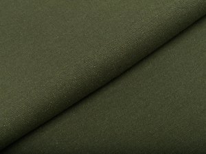 Glattes Bündchen im Schlauch 70 cm mit Glitzerfäden - uni olive/goldfarben