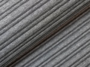 KDS Queen's Collection Isabella - Doppellagiger Jacquard mit haptischen Streifen - grau/schwarz