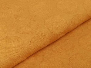 Struktur Strickstoff - 3D-Kreise - uni ocker