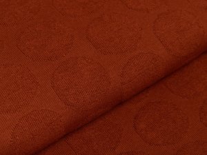 Struktur Strickstoff - 3D-Kreise - uni steinrot