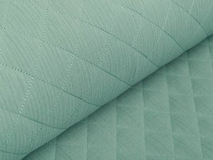 Musselin Double Gauze Rautenstepper - uni mint