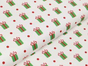Webware Baumwolle Swafing Noel - Weihnachtsgeschenke - weiß