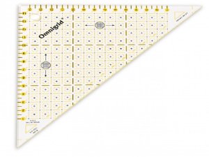 Omnigrid-Patchwork-Dreieck  für ein 1/2 Quadrat bis 15 cm 
