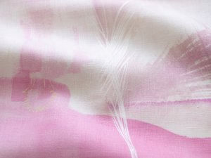 Webware Baumwolle Kokka - Patchwork - Wasserfarbenoptik - weiß-rosa