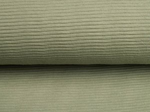 Jersey Ottoman Querrippe - uni pastell khaki