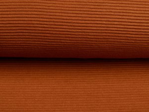 Jersey Ottoman Querrippe - uni rostorange