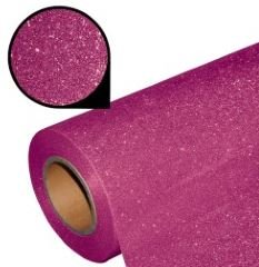 Flexfolie - PU - Plotterfolie mit Glitzereffekt 25 cm x 20 cm - pink
