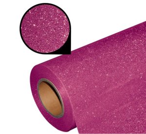 Flexfolie - PU - Plotterfolie mit Glitzereffekt 25 cm x 20 cm - pink