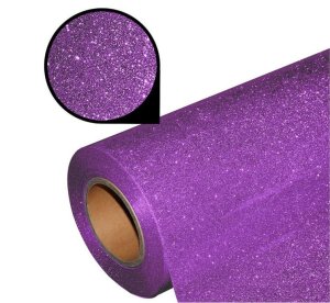 Flexfolie - PU - Plotterfolie mit Glitzereffekt 25 cm x 20 cm - violett
