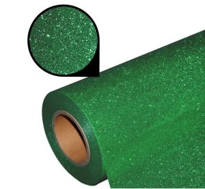 Flexfolie - PU - Plotterfolie mit Glitzereffekt 25 cm x 20 cm - grün