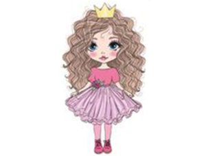 Transfer-Applikation zum Aufbügeln Little Princess - ca. 13,0 cm x 7,5 cm - Prinzessin mit Tütü