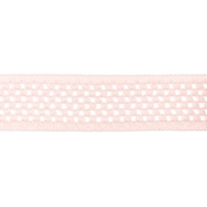 Gummiband elastisch - 50 mm - Lochmuster - helles rosa