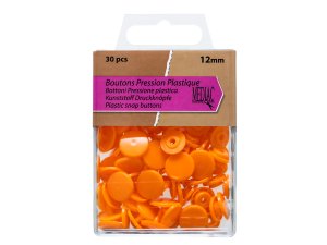 Druckknöpfe aus Kunststoff ca. 12 mm 30 Stück - orange