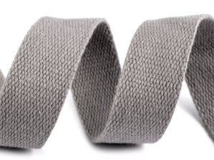 Gurtband Baumwolle 30 mm - uni grau
