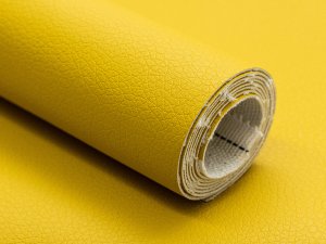 Struktur Kunstleder Coupon ca. 50 cm x 70 cm - uni gelb