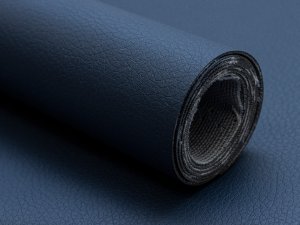 Struktur Kunstleder Coupon ca. 50 cm x 70 cm - uni marineblau