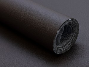 Struktur Kunstleder Coupon ca. 50 cm x 70 cm - uni  kastanienbraun