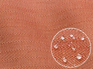 Outdoorstoff teflonbeschichtet - Fischgrät-Muster - terrakotta