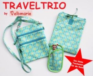 Papierschnittmuster elbmarie TRAVELTRIO 3er-Set - Taschen