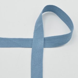 Twillband Baumwollköperband ca. 20 mm - uni altblau