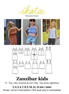 Französische Papier-Schnittmuster Ikatee - Top / Kleid ZANZIBAR - Kinder