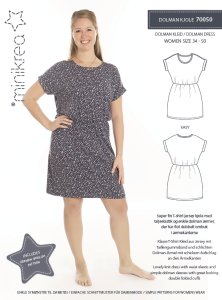 Papierschnittmuster by Minikrea - Dolman Kleid - Damen