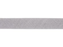 Hochwertiges Schrägband Baumwolle gefalzt 20 mm - uni grau
